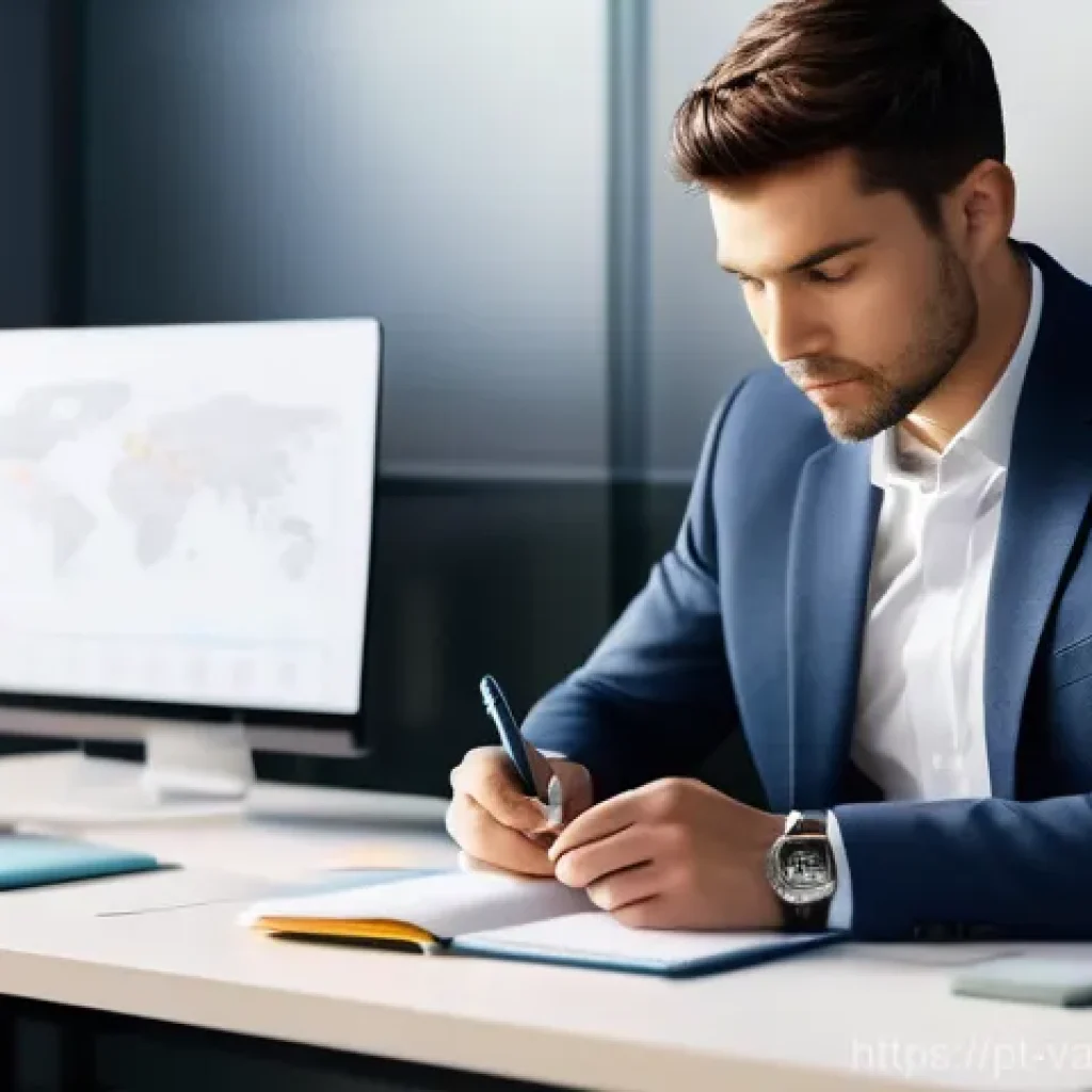 가치 기반 우선순위화와 효과적인 피드백 - **Prioritization and Focus:** "A focused young professional, dressed in smart business casual attire...